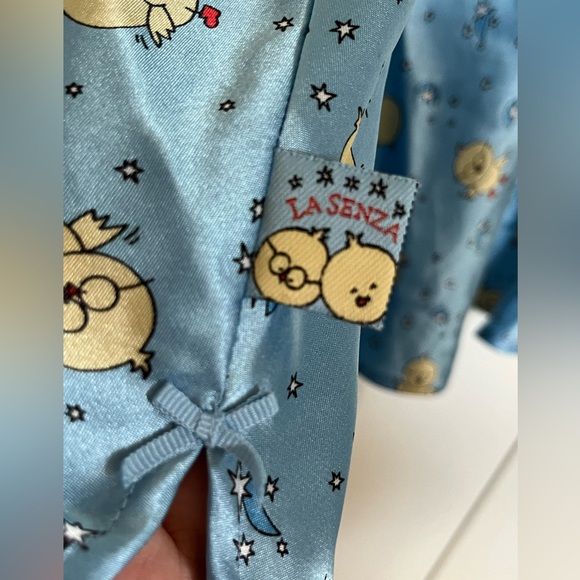 La Senza VINTAGE Satin slip chick print pajamas size small - Picture 6 of 9